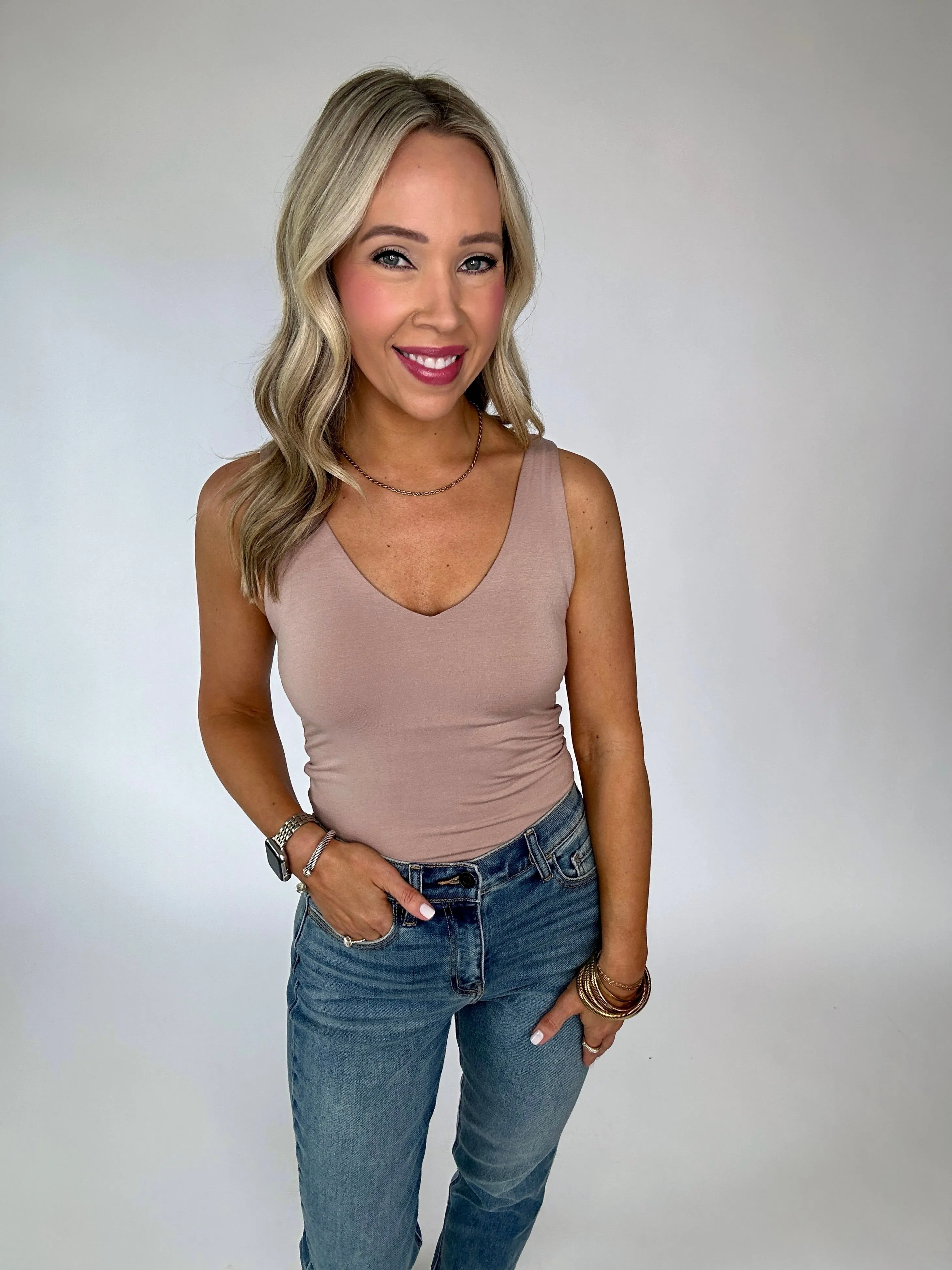 Daily Dose Double Layer Tank - Nude