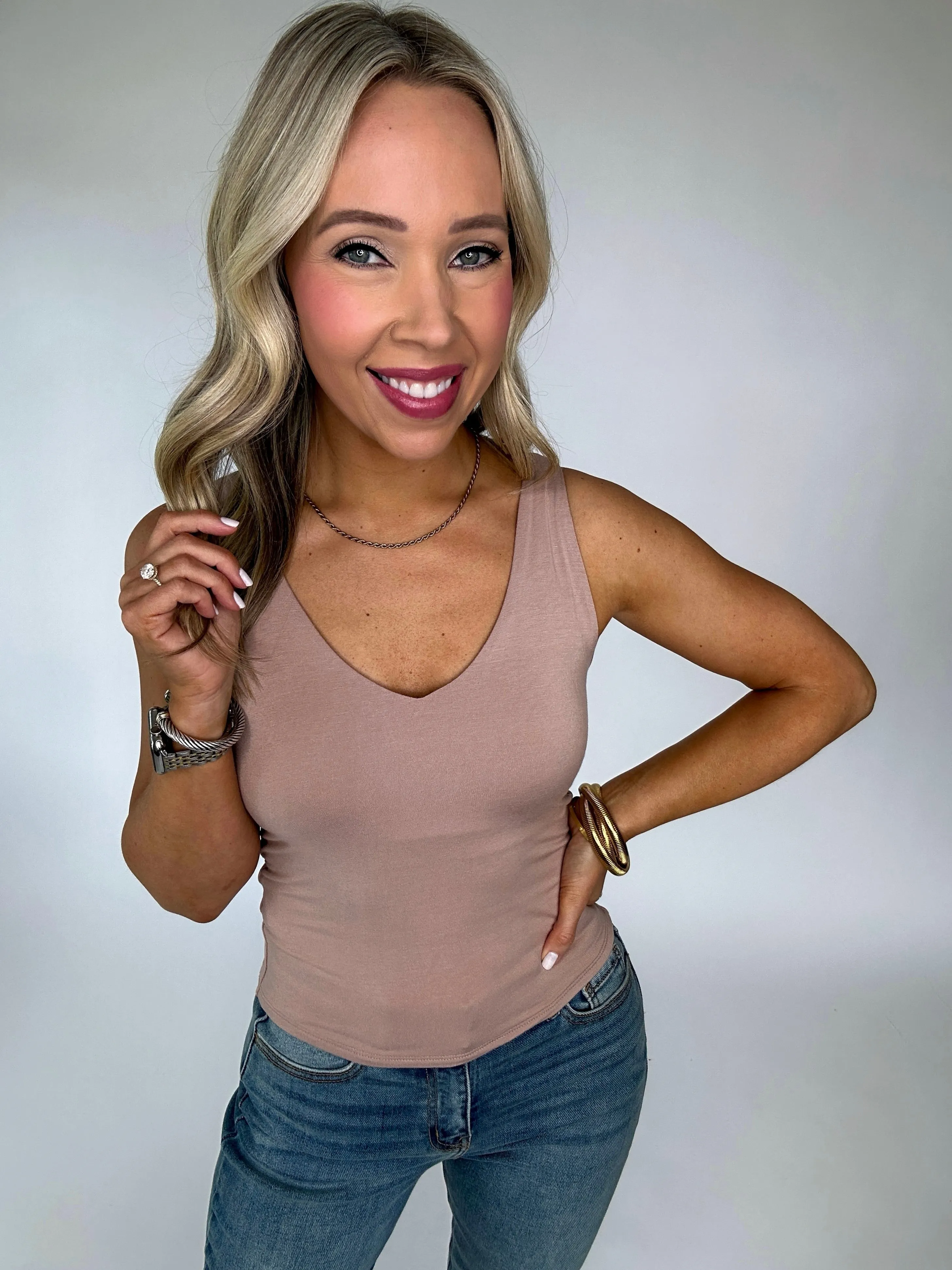 Daily Dose Double Layer Tank - Nude
