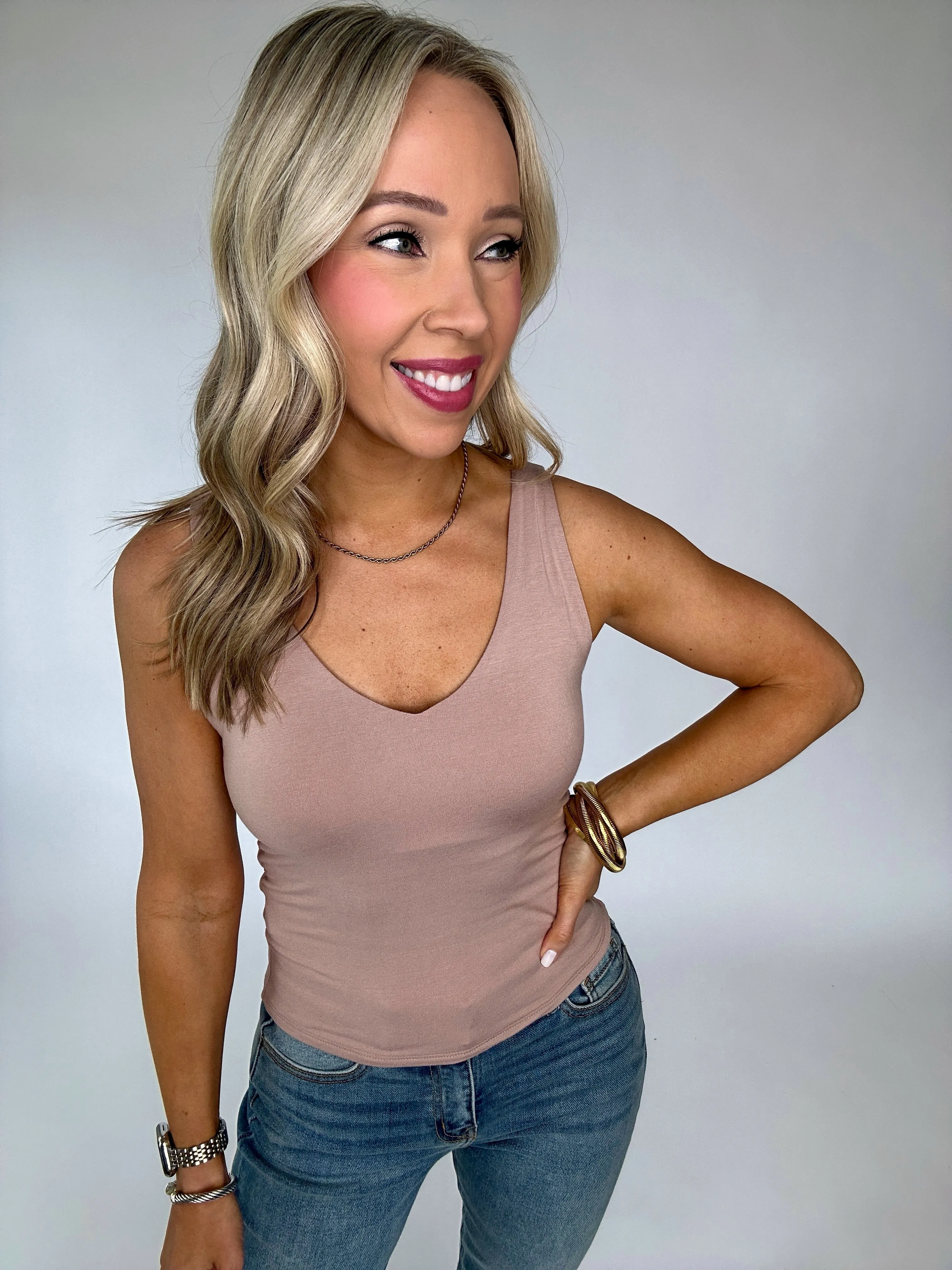 Daily Dose Double Layer Tank - Nude