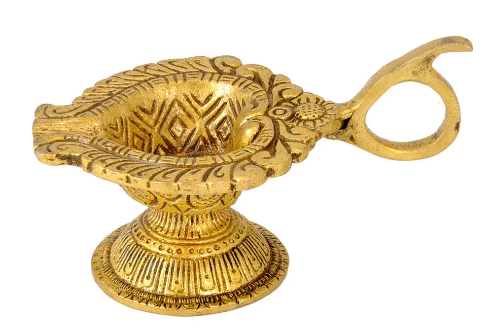 Elegant Brass Diya for Temple