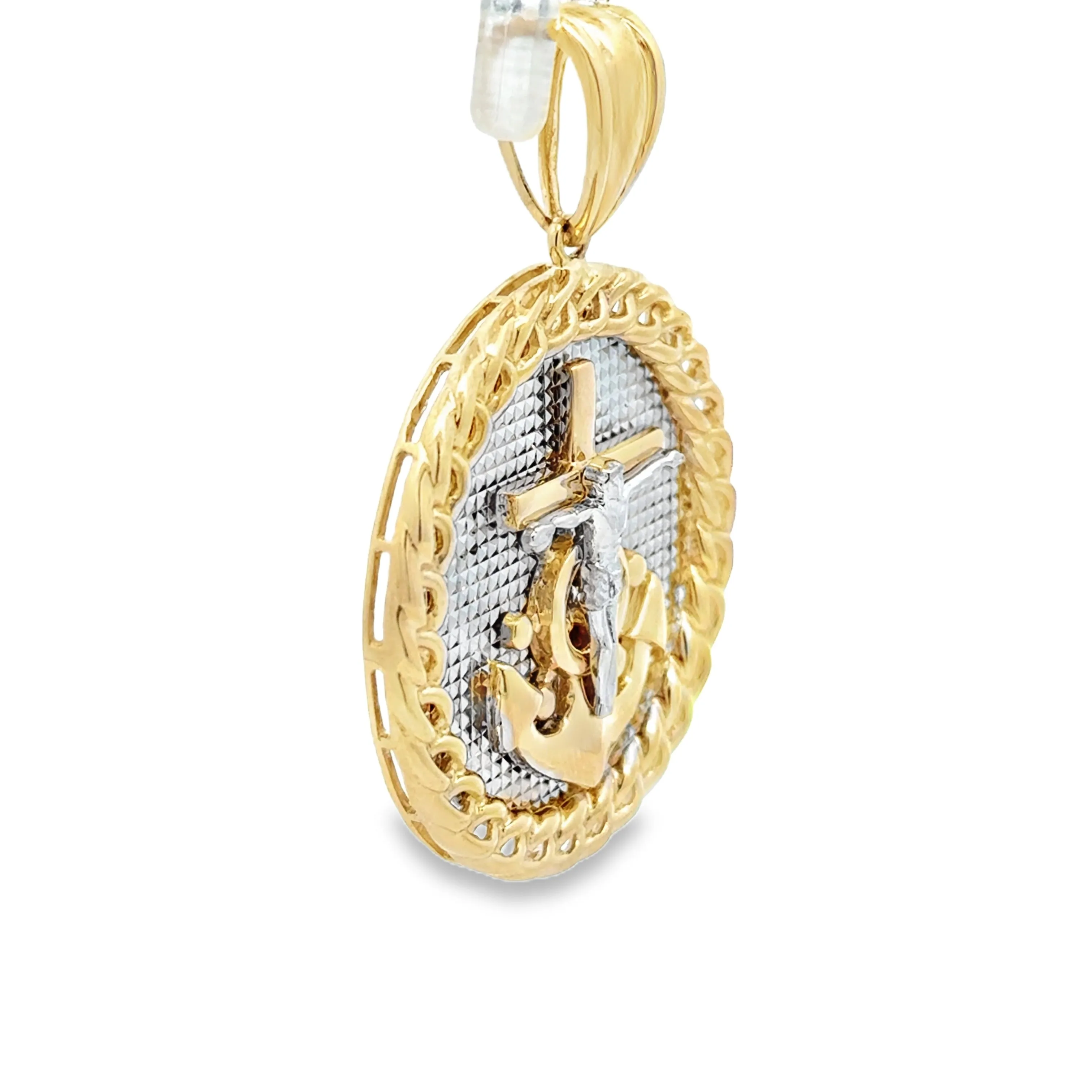 Elegant Gold Anchor Pendant 14k