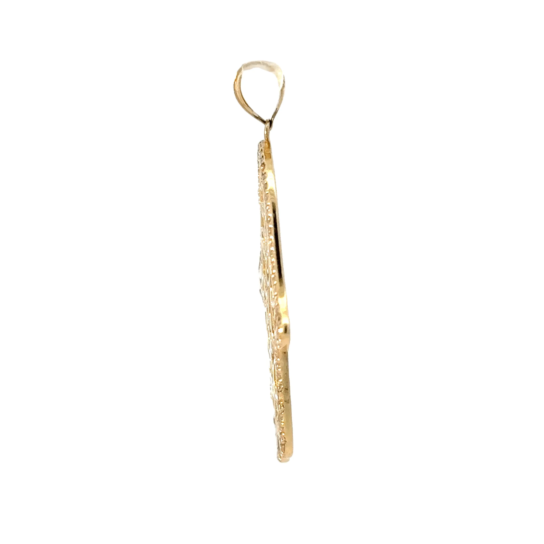 Elegant Gold Hamsa Pendant 14k