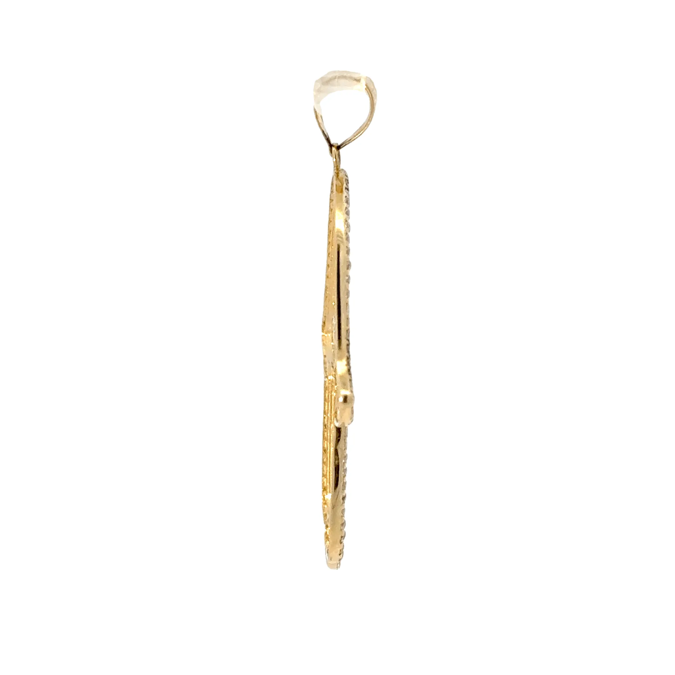 Elegant Gold Hamsa Pendant 14k