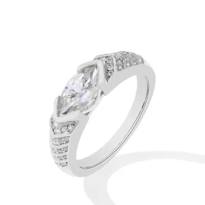 Elegant Marquise-cut Diamond Engagement Ring