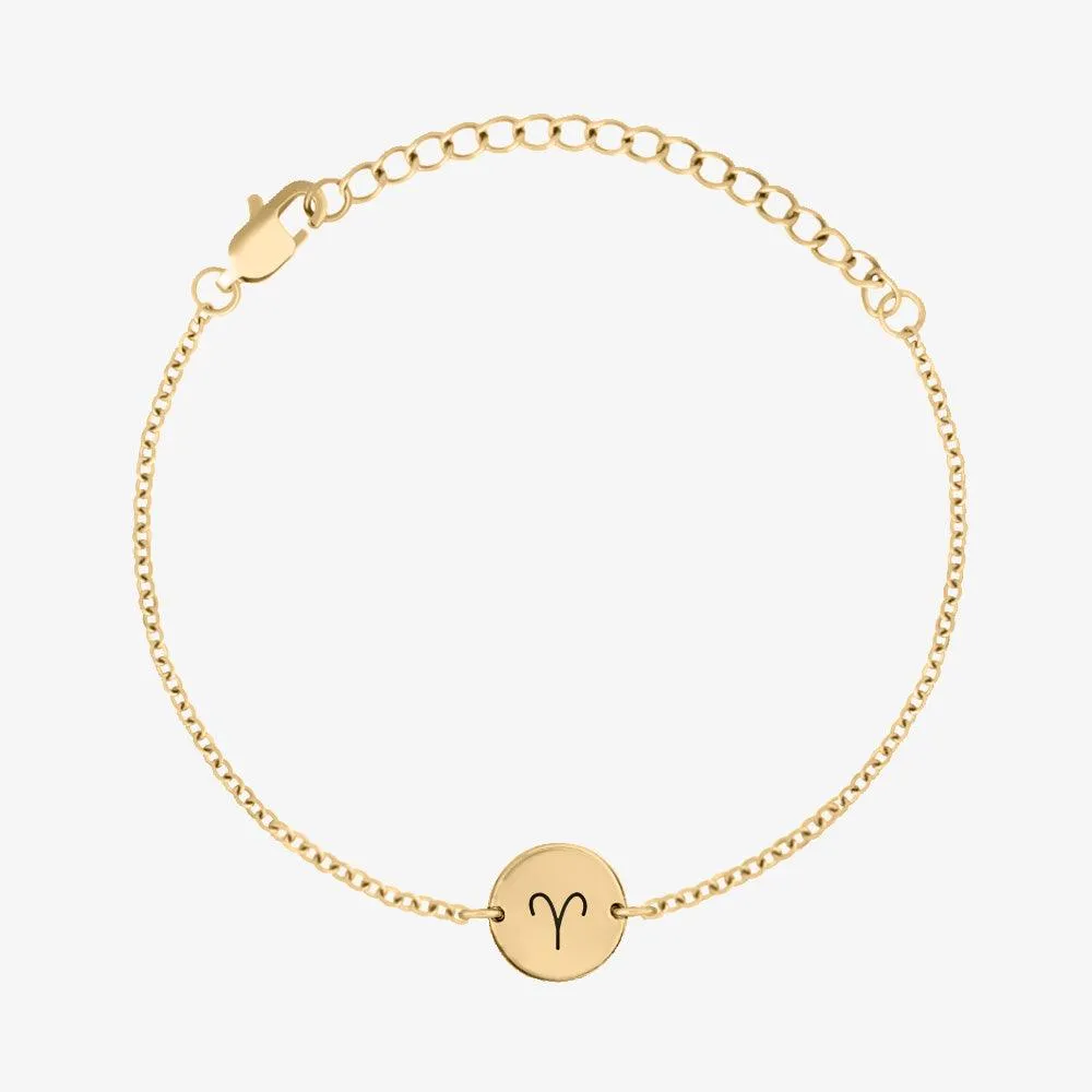 Elegant Zodiac Sign Coin Bracelet