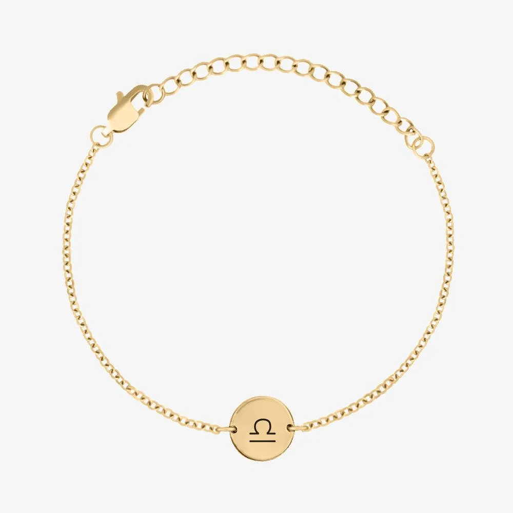 Elegant Zodiac Sign Coin Bracelet