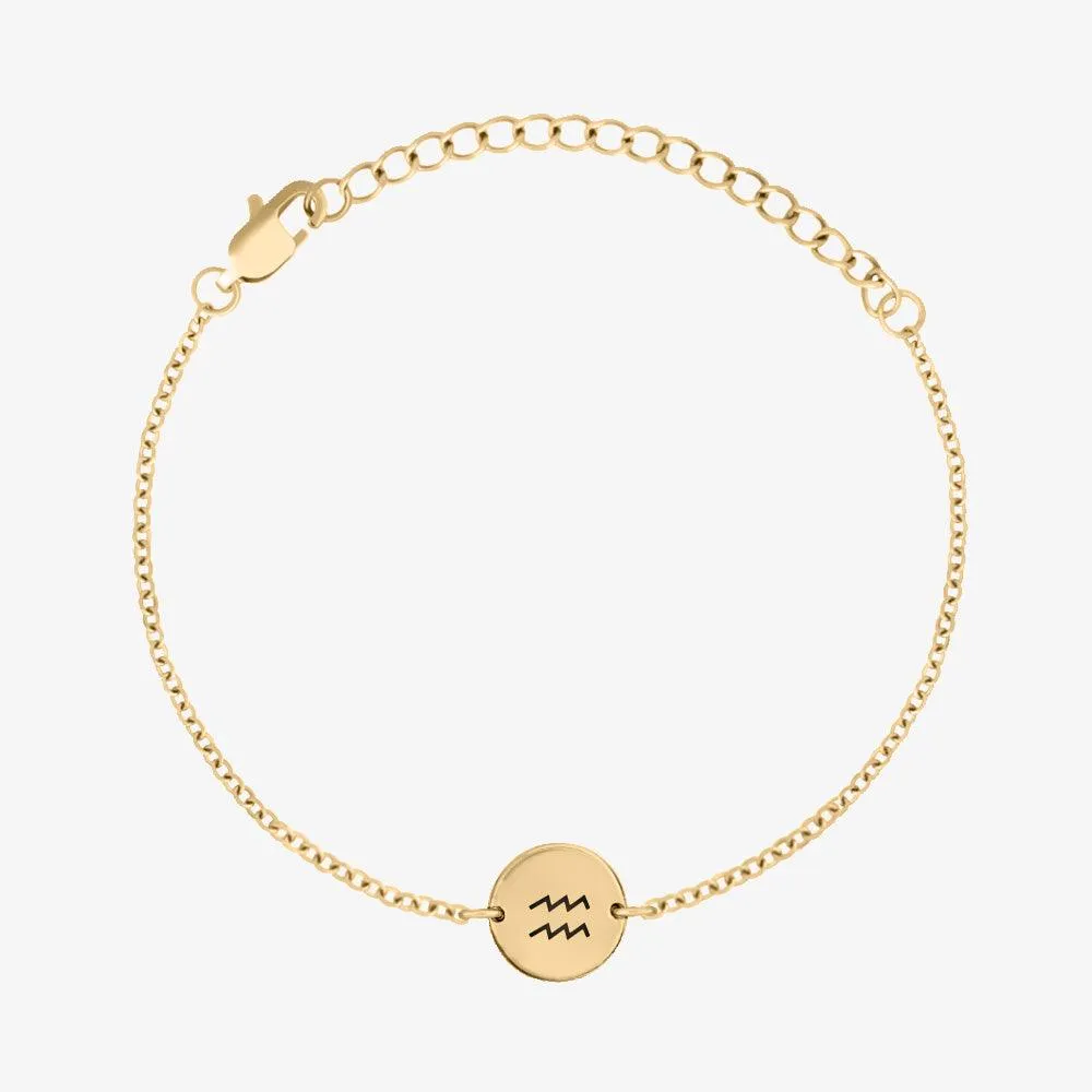 Elegant Zodiac Sign Coin Bracelet