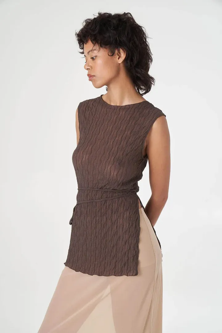 Find Me Now - Ruched Ross Tunic (Toffee)