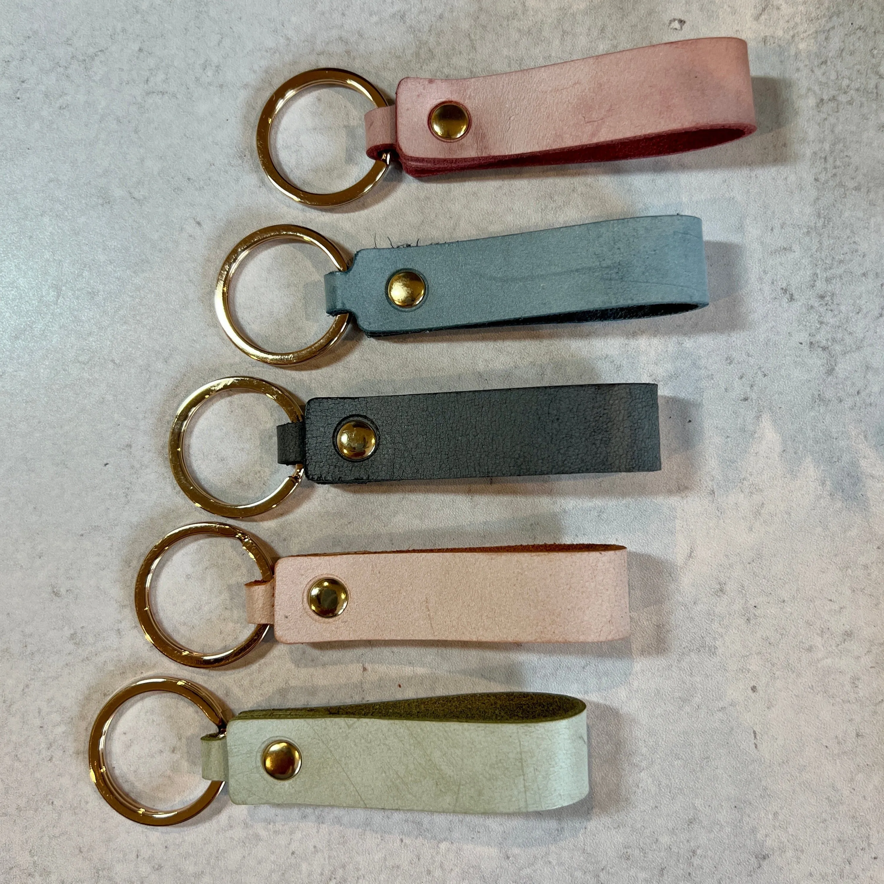 Finished Leather Key Chain Blanks