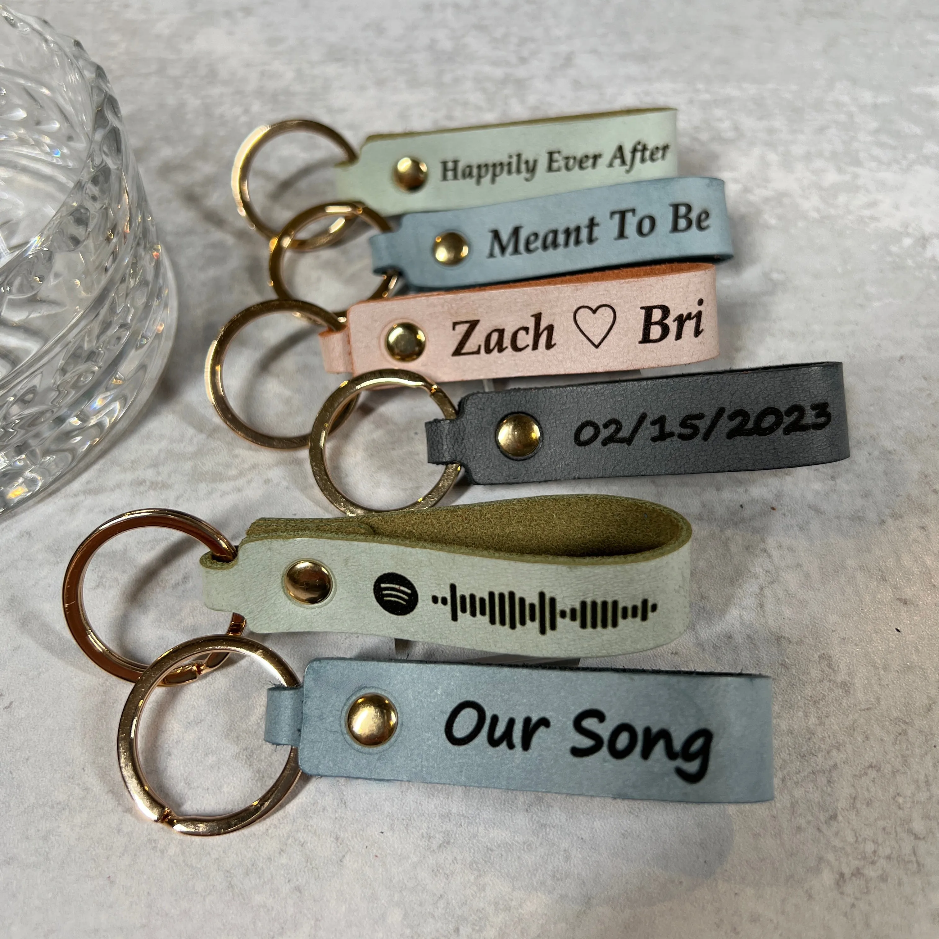 Finished Leather Key Chain Blanks