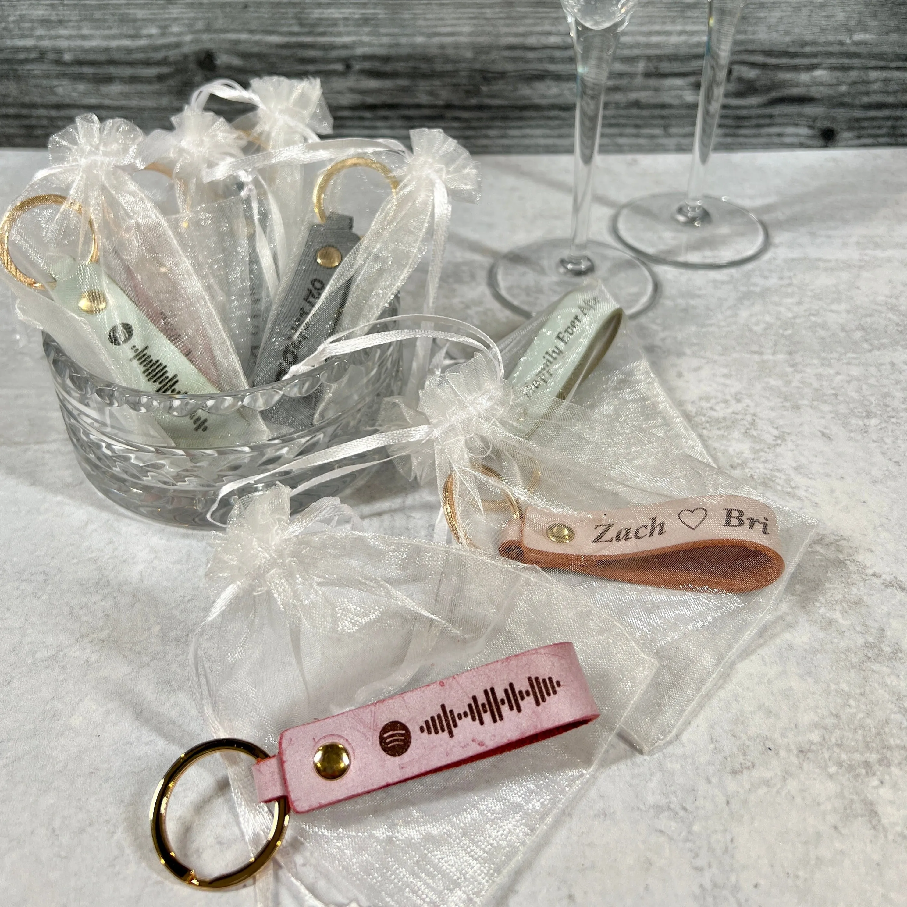 Finished Leather Key Chain Blanks