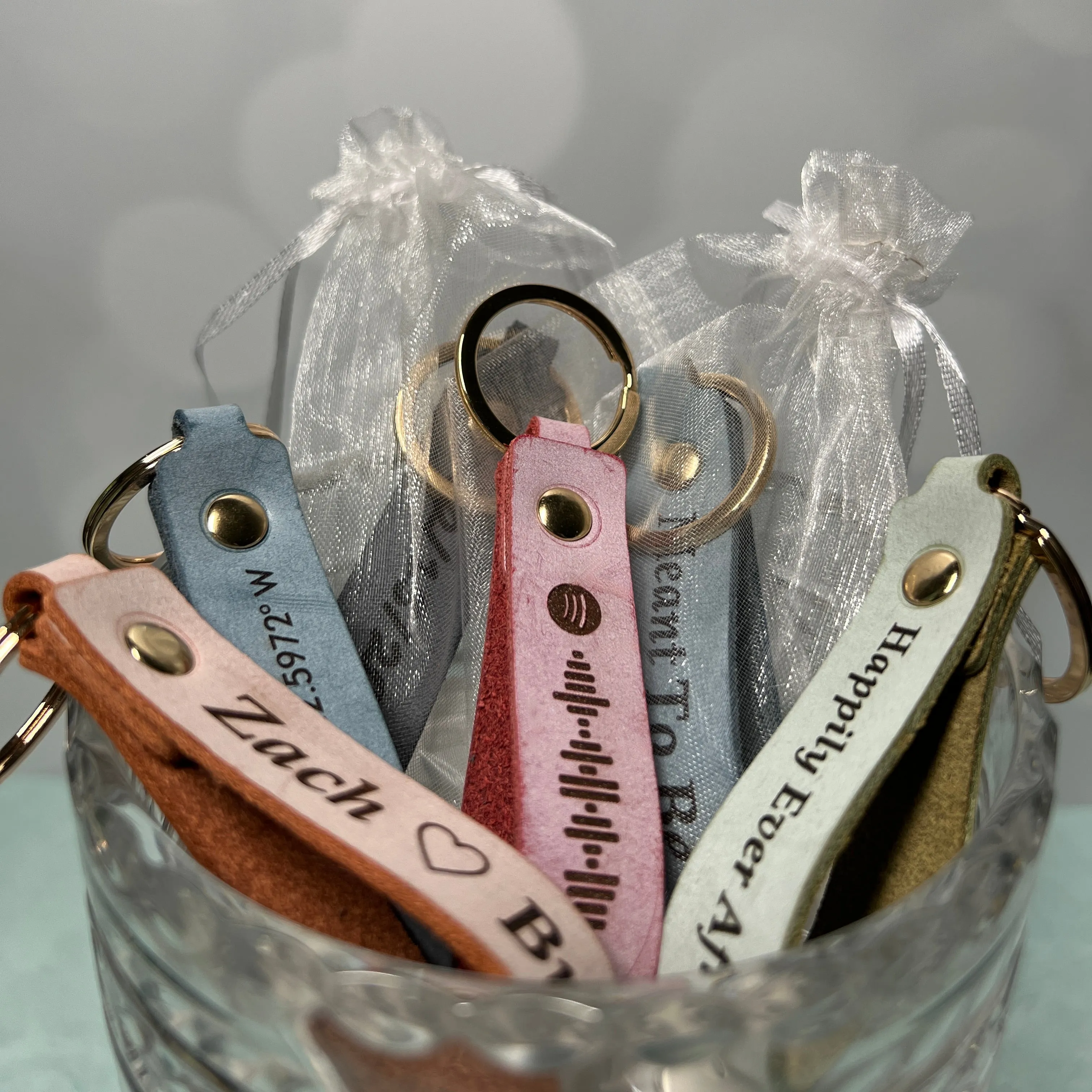 Finished Leather Key Chain Blanks