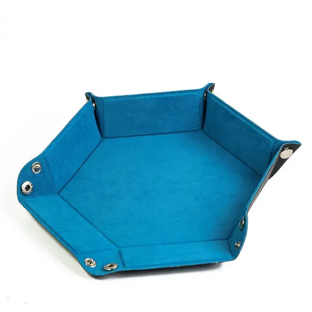 Foldable Dice Tray | Velvet | Blue
