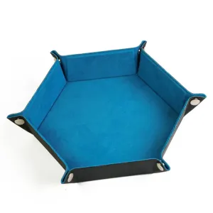 Foldable Dice Tray | Velvet | Blue