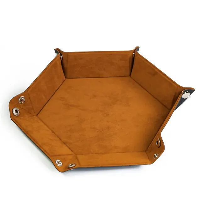 Foldable Dice Tray | Velvet | Brown