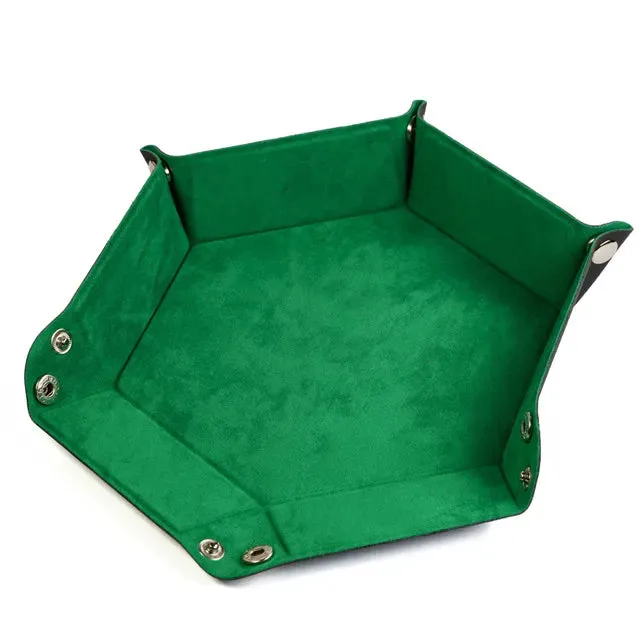 Foldable Dice Tray | Velvet | Green