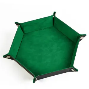 Foldable Dice Tray | Velvet | Green