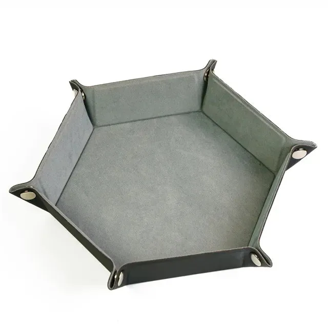 Foldable Dice Tray | Velvet | Grey