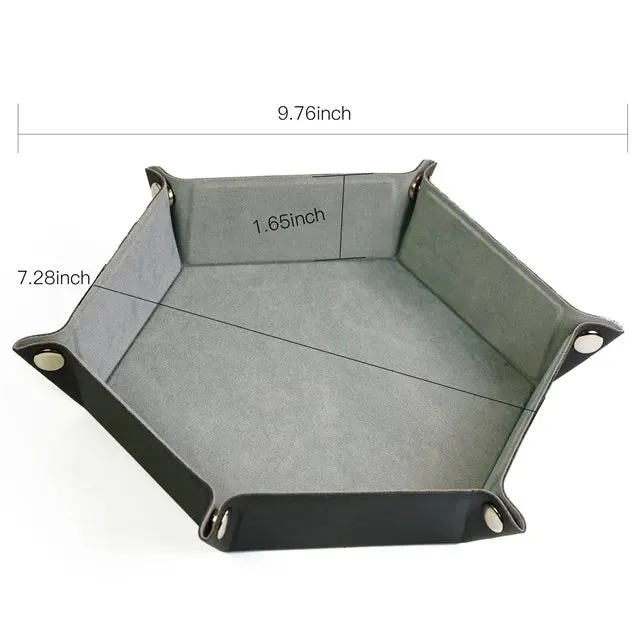 Foldable Dice Tray | Velvet | Grey