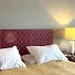 Genuine Leather Hanging Headboard - Leather Headboard - Bedroom Wall Décor Over the Bed - Hanging Leather with Strap and Brass Ring - High Quality
