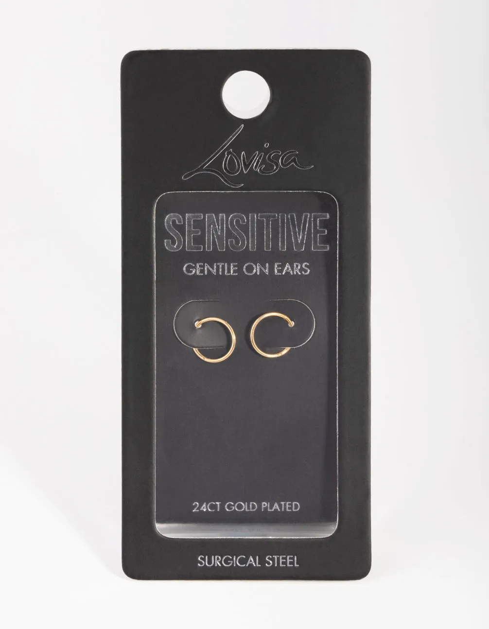 Gold Plated Surgical Steel Sleeper Earrings 8MM