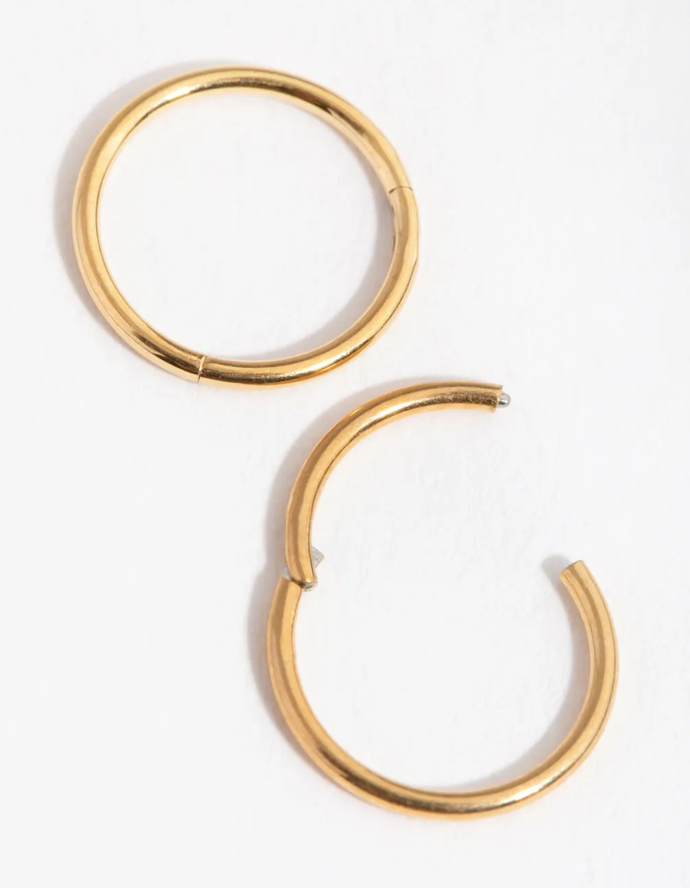 Gold Plated Surgical Steel Sleeper Earrings 8MM