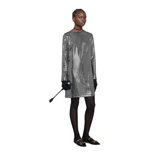 Gucci Metallic Dotted Jersey Dress