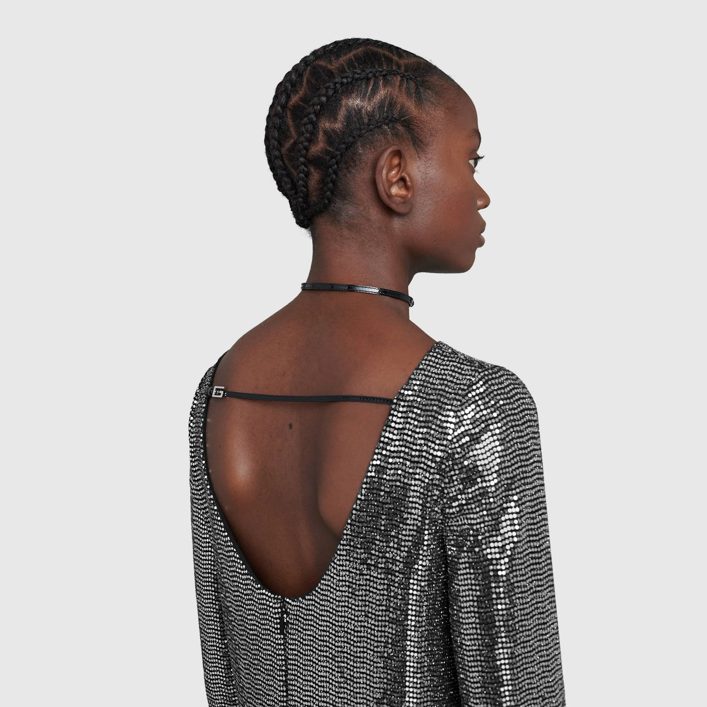 Gucci Metallic Dotted Jersey Dress