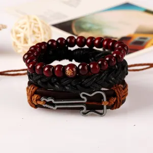 Guitar Music Bracelet Set 3pcs set Men SJA