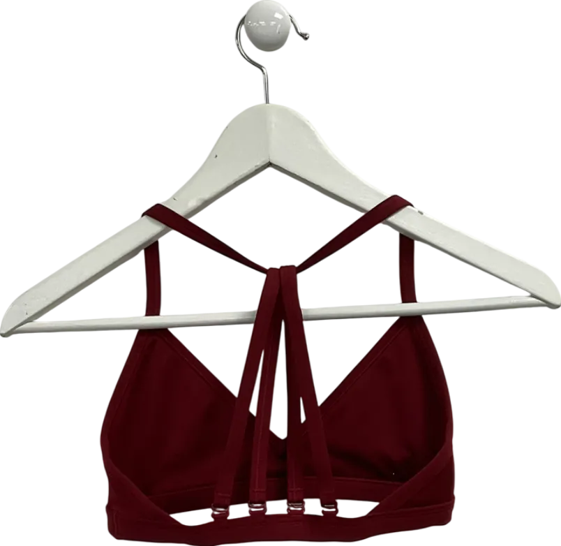 gymshark Red Ruched Strappy Sports Bra UK XS