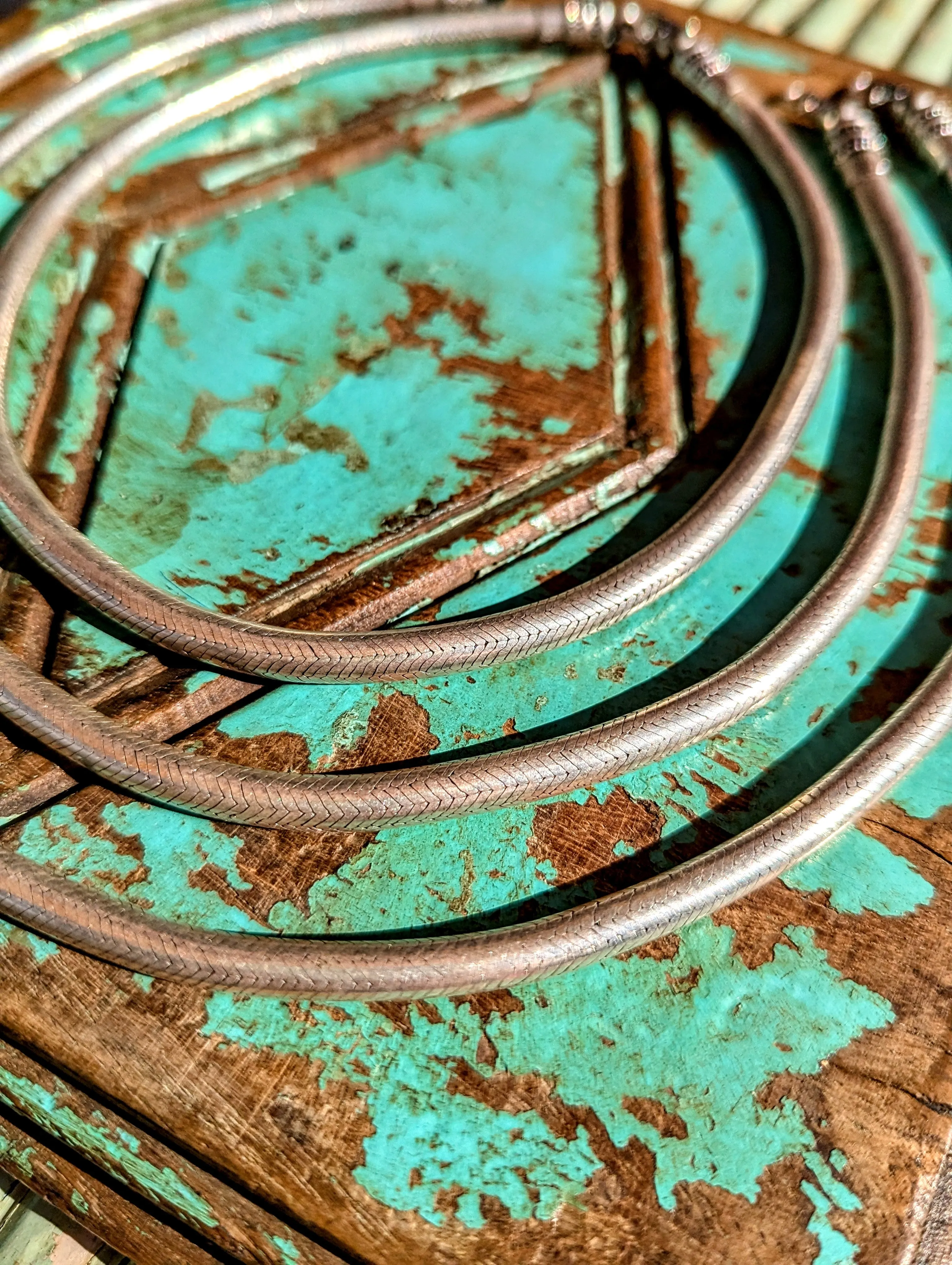Hand woven chunky snake chain