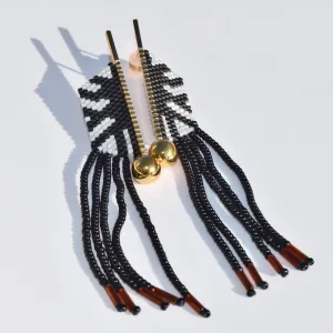 HAT EARRINGS IN BLACK AND WHITE COLORS