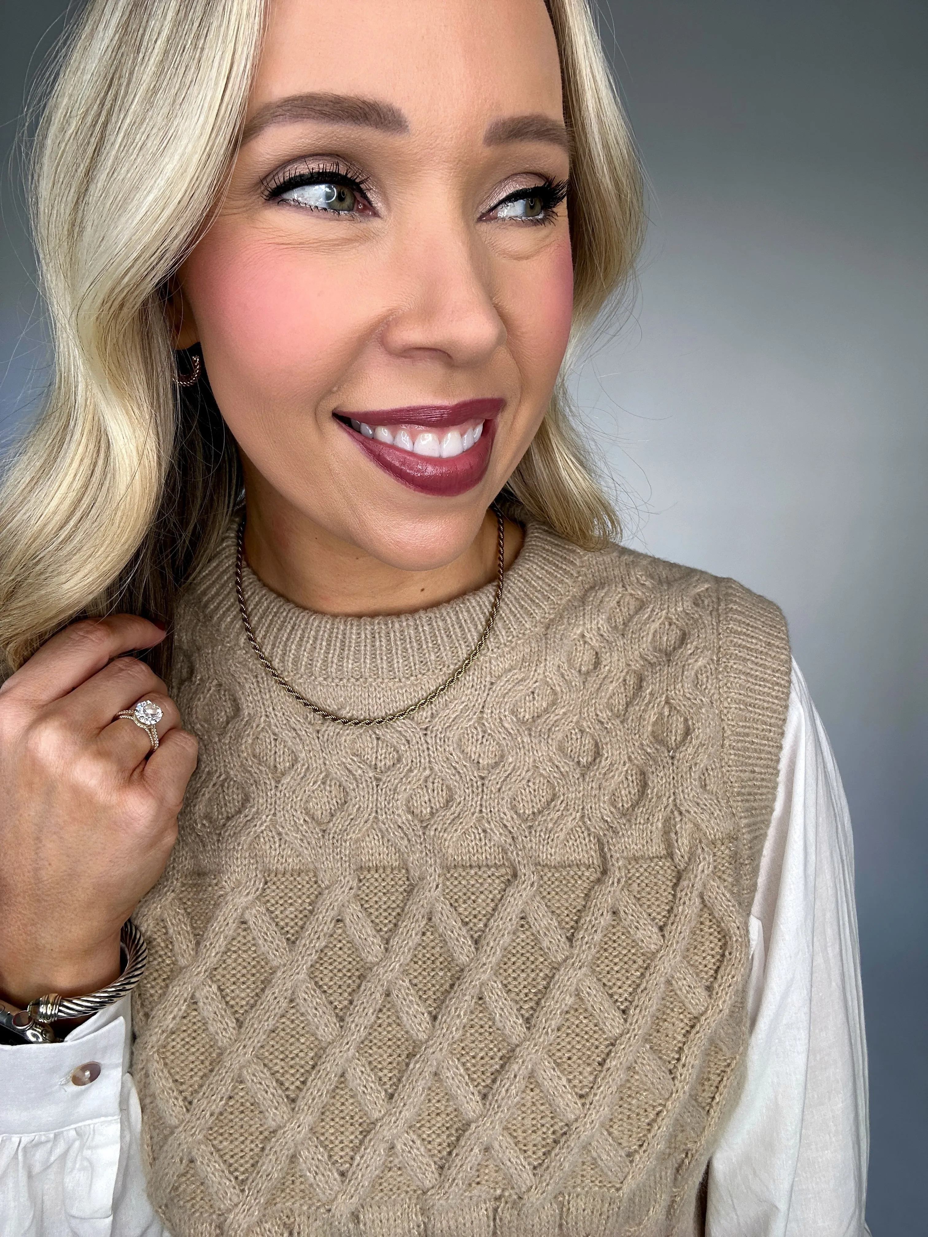 High Society Knit Woven Top
