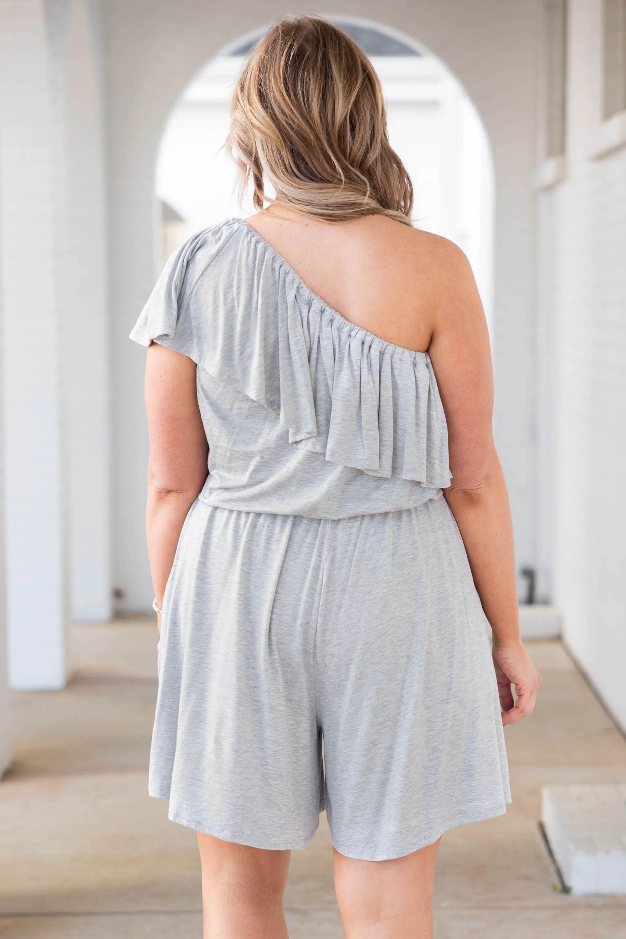 In A Haze Romper, Heather Grey