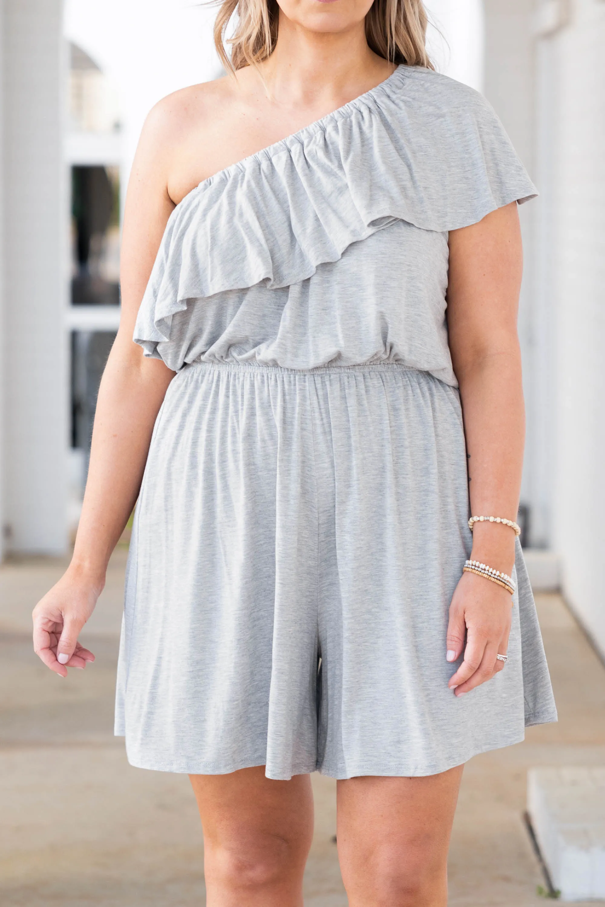 In A Haze Romper, Heather Grey