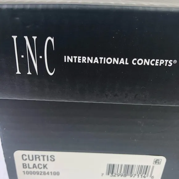 INC International Concepts Curtis Patent Leather Black Derby Shoes