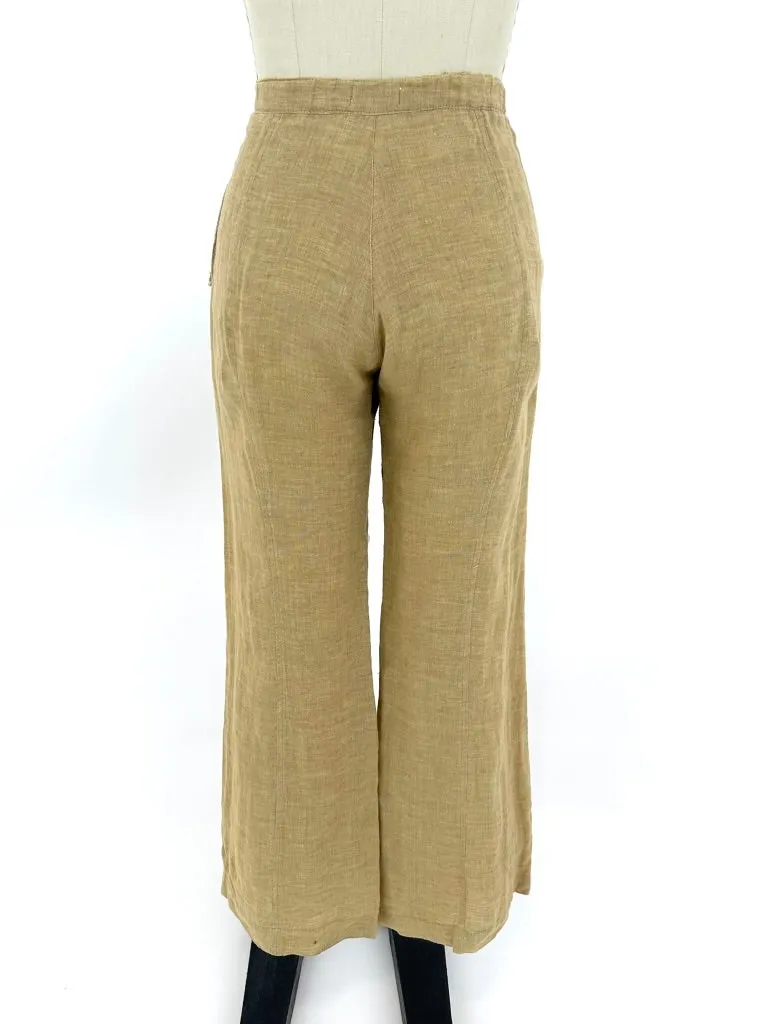 Issey Miyake Plantation Woven & Mesh Pants