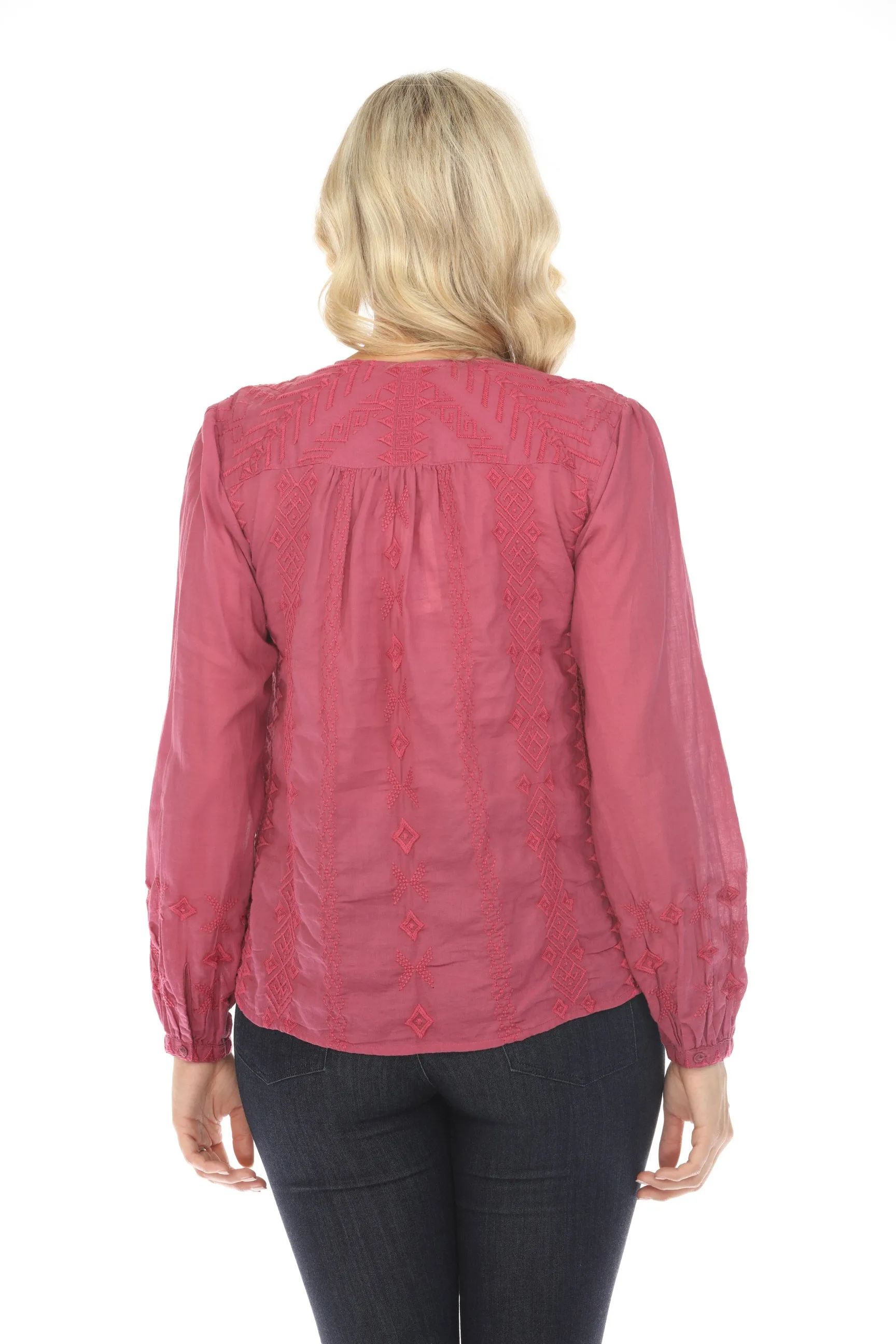 Johnny Was Workshop Charis Prairie Blouse W14323 Boho Chic
