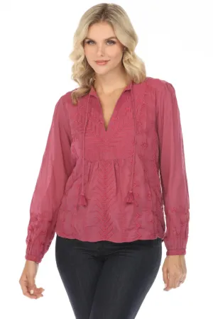 Johnny Was Workshop Charis Prairie Blouse W14323 Boho Chic