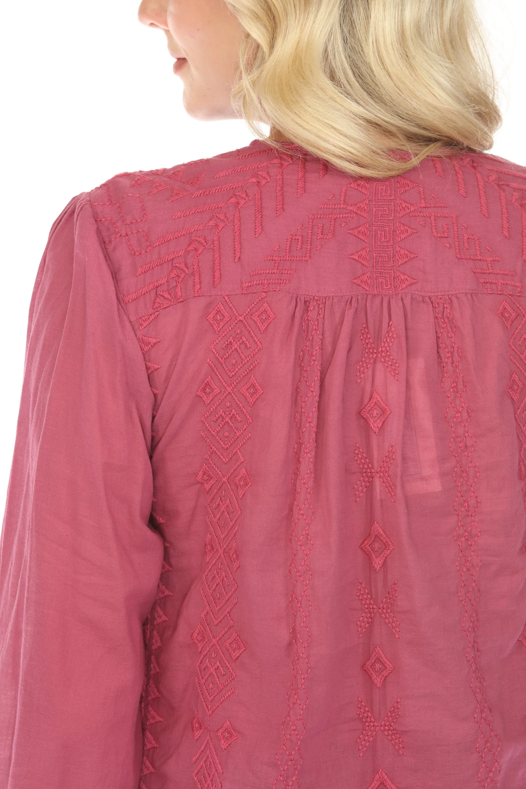 Johnny Was Workshop Charis Prairie Blouse W14323 Boho Chic