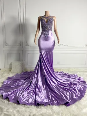 Lavender Dreams V-Neck Gown