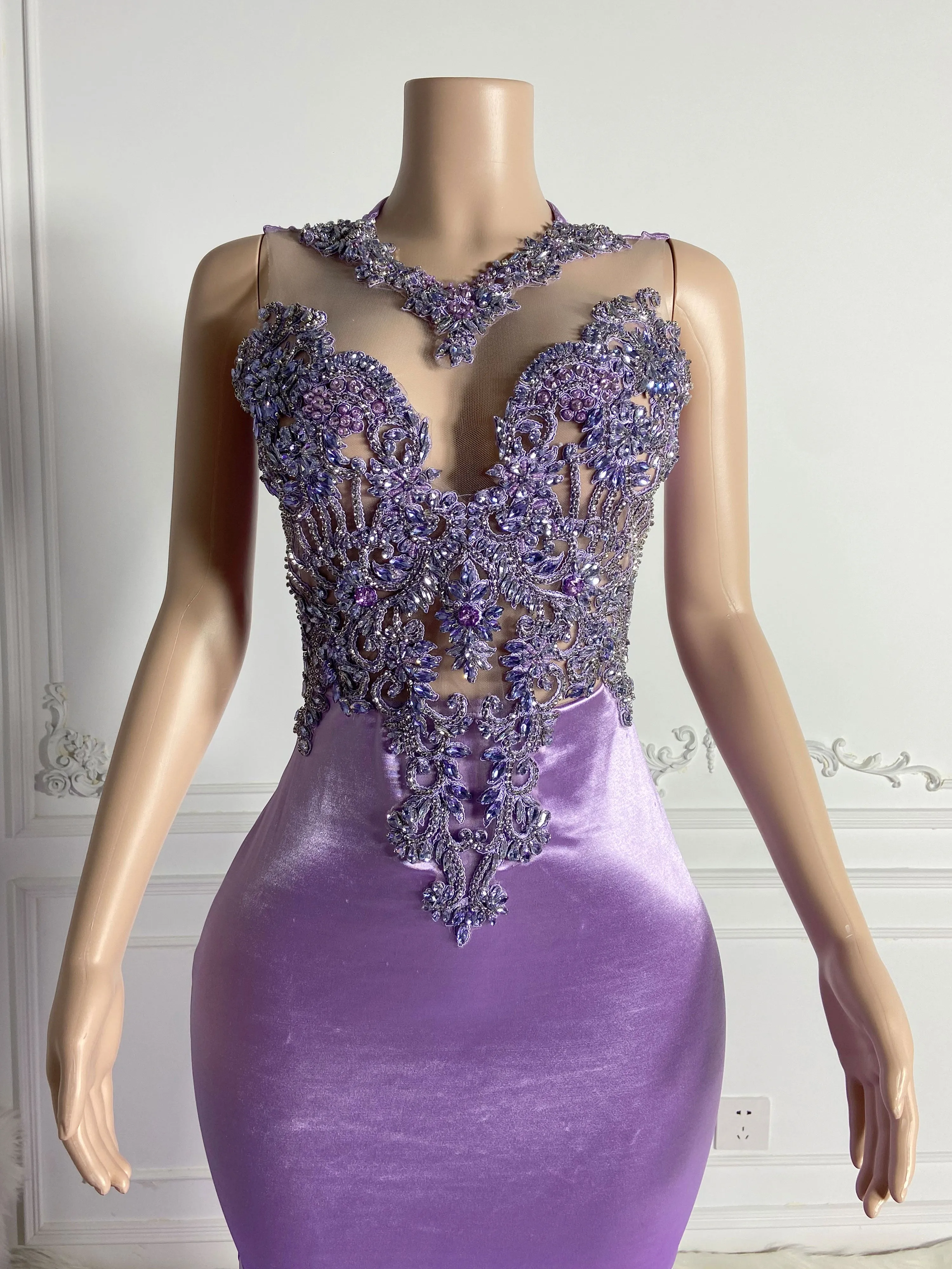 Lavender Dreams V-Neck Gown