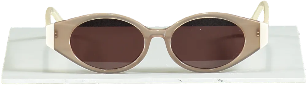 Le Specs Beige Adam Selman x Le Specs Luxe Ovoid Sunglasses