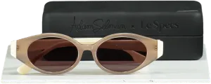 Le Specs Beige Adam Selman x Le Specs Luxe Ovoid Sunglasses