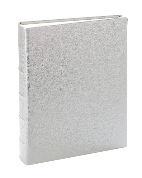 LEATHER PHOTO ALBUM - GI - LARGE GREY PEBBLE