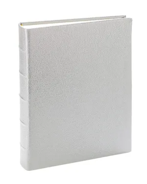 LEATHER PHOTO ALBUM - GI - LARGE GREY PEBBLE