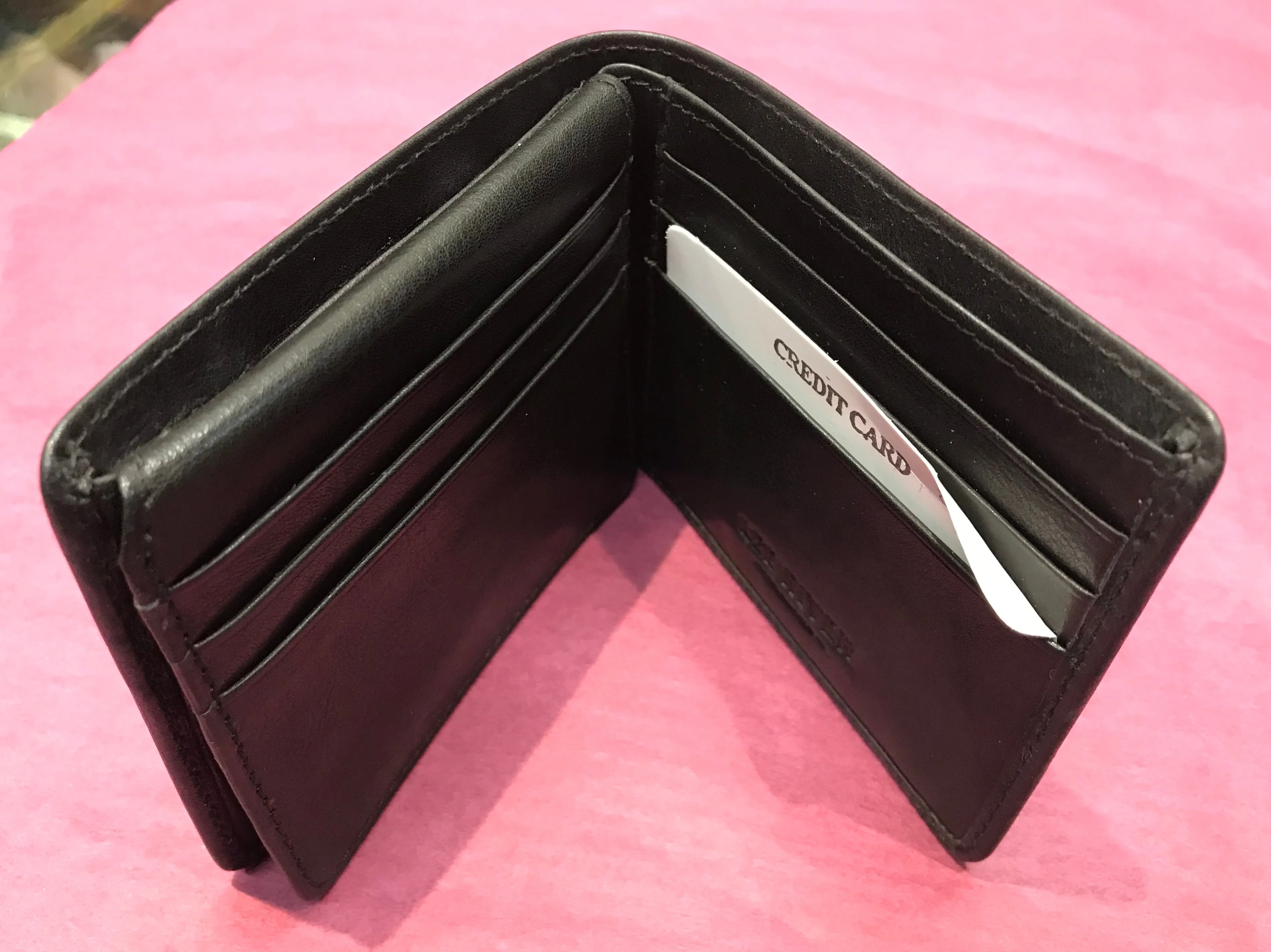 Leather Wallet with a Celtic Eternity Knot Black