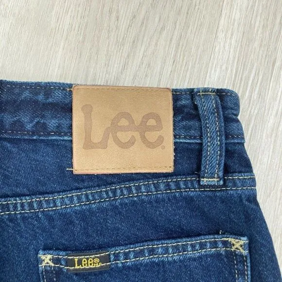 Lee High Rise Cut Off Shorts Womens 27 Blue Medium Wash Denim Vintage Modern