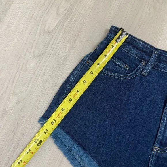 Lee High Rise Cut Off Shorts Womens 27 Blue Medium Wash Denim Vintage Modern