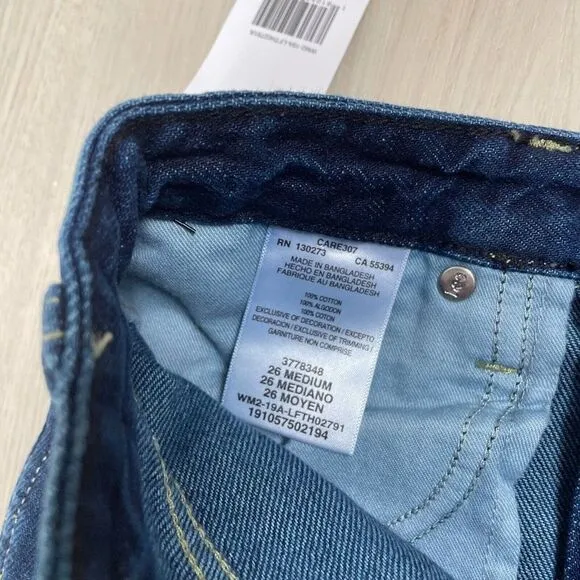 Lee High Rise Cut Off Shorts Womens 27 Blue Medium Wash Denim Vintage Modern